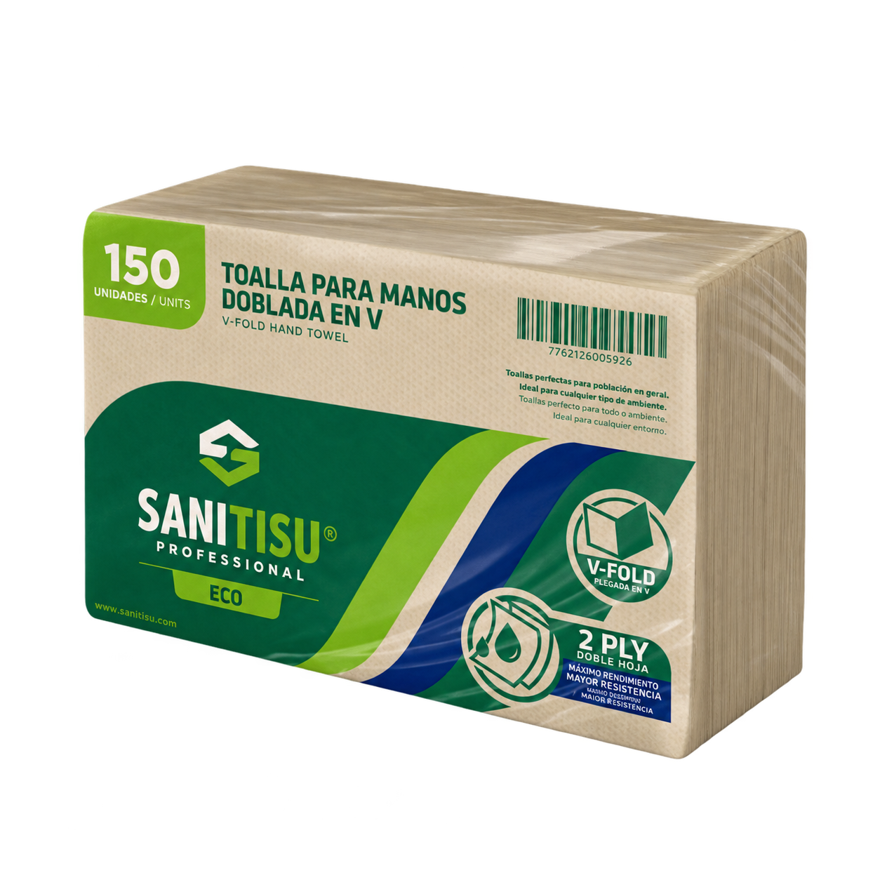 Toalla de manos Sanitisu, vista de producto